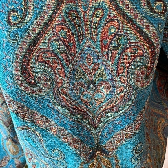 Vintage New Direction paisley brocade vintage 80s cotton blazer EUC - Picture 6 of 8